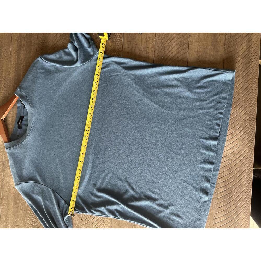 Theory Essential Long-Sleeve Tee in Anemone Modal Jersey Blue Lake Men’s Medium - Picture 8 of 12